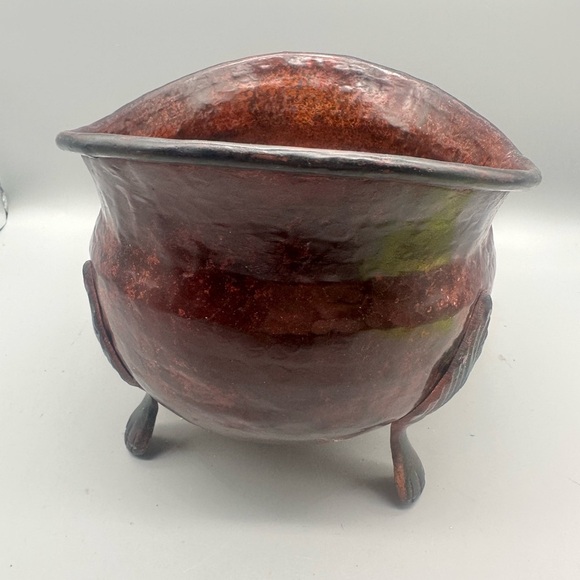 Vintage Copper metal Footed Bowl - Picture 4 of 11